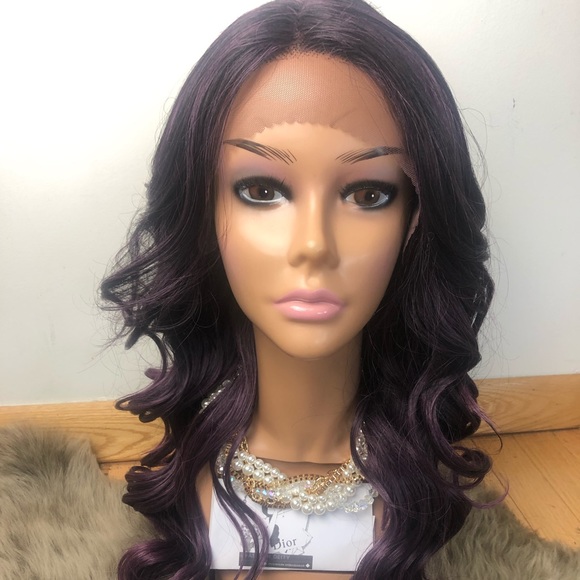 Jade Purple ombré curly lux LaceFront Wig *NWT* - Picture 2 of 8
